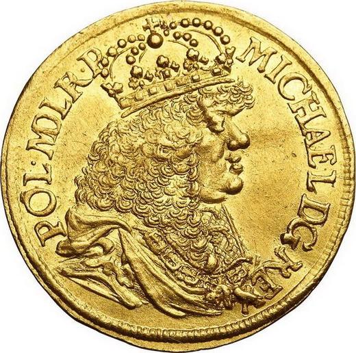 Anverso Ducado 1673 DL "Gdańsk" - valor de la moneda de oro - Polonia, Miguel Korybut