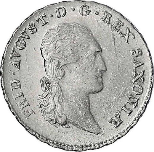Anverso 1/6 tálero 1810 S.G.H. - valor de la moneda de plata - Sajonia, Federico Augusto I