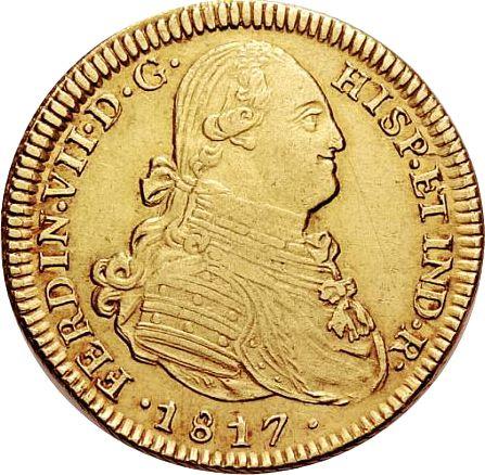 Obverse 4 Escudos 1817 So FJ - Gold Coin Value - Chile, Ferdinand VII