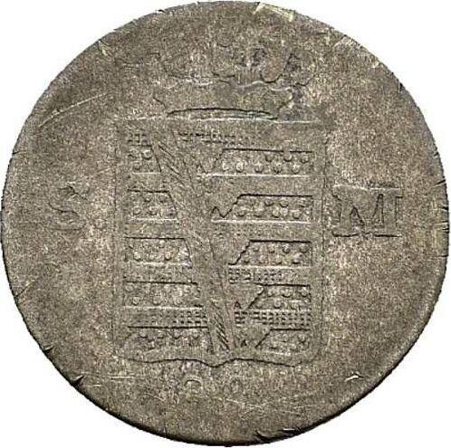 Awers monety - 3 krajcary 1828 - cena srebrnej monety - Saksonia-Meiningen, Bernard II