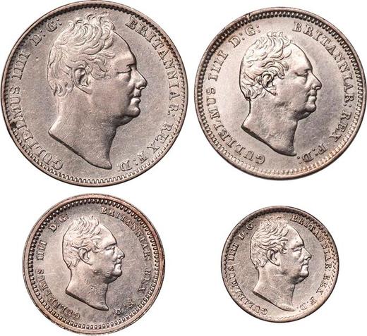 Аверс монеты - Набор монет 1835 года "Монди" - цена серебряной монеты - Великобритания, Вильгельм IV