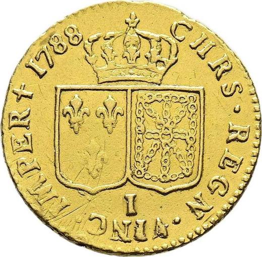 Реверс монеты - Луидор 1788 года I Лимож - цена золотой монеты - Франция, Людовик XVI