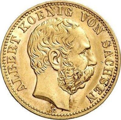 Аверс монеты - 10 марок 1879 года E "Саксония" - цена золотой монеты - Германия, Германская Империя