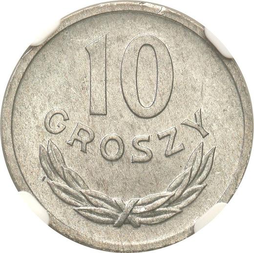 Reverso 10 groszy 1975 MW - valor de la moneda  - Polonia, República Popular