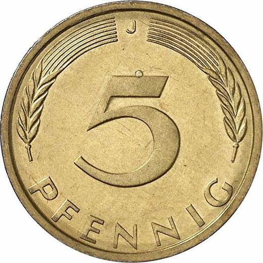 Anverso 5 Pfennige 1973 J - valor de la moneda  - Alemania, RFA