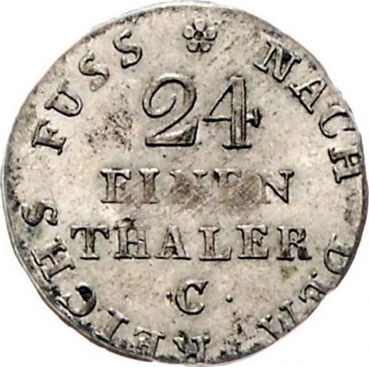 Reverse 1/24 Thaler 1814 C - Silver Coin Value - Hanover, George III