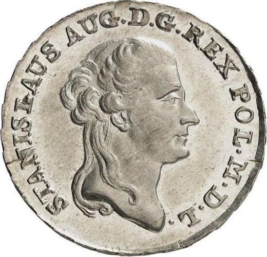 Аверс монеты - Двузлотовка (8 грошей) 1792 года EB - цена серебряной монеты - Польша, Станислав II Август