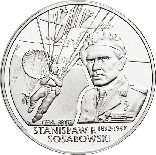 Реверс монеты - 10 злотых 2004 года MW RK "Генерал Станислав Сосабовский" - цена серебряной монеты - Польша, III Республика после деноминации