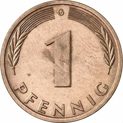 Obverse 1 Pfennig 1981 G -  Coin Value - Germany, FRG