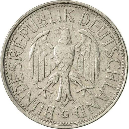 Rewers monety - 1 marka 1979 G - cena  monety - Niemcy, RFN