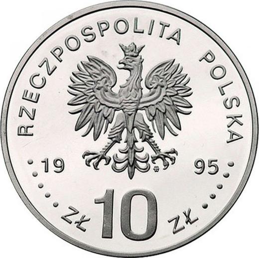 Anverso 10 eslotis 1995 MW NR "Wincenty Witos" - valor de la moneda de plata - Polonia, República moderna