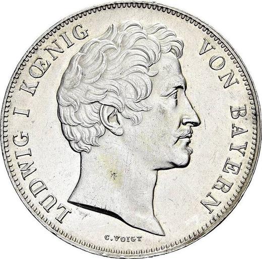 Anverso 2 táleros 1841 "Friedrich Richter" - valor de la moneda de plata - Baviera, Luis I