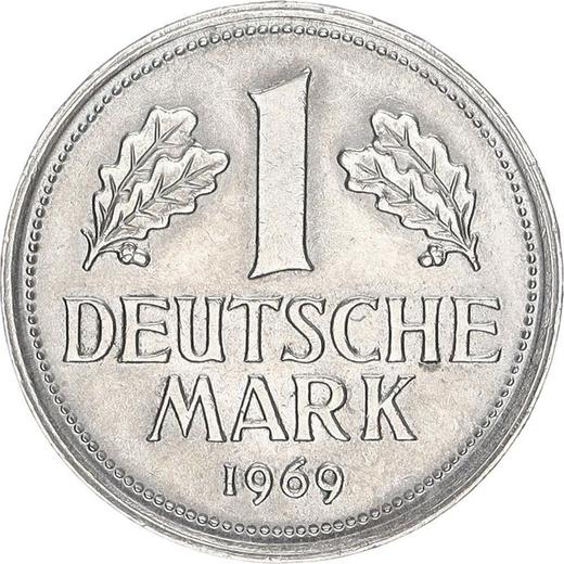 Anverso 1 marco 1969 D - valor de la moneda  - Alemania, RFA