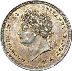 Awers monety - 2 pensy 1827 "Maundy" - cena srebrnej monety - Wielka Brytania, Jerzy IV