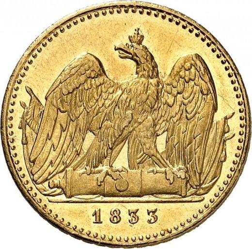 Rewers monety - Friedrichs d'or 1833 A - cena złotej monety - Prusy, Fryderyk Wilhelm III