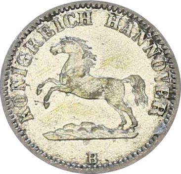 Anverso Medio grosz 1862 B - valor de la moneda de plata - Hannover, Jorge V