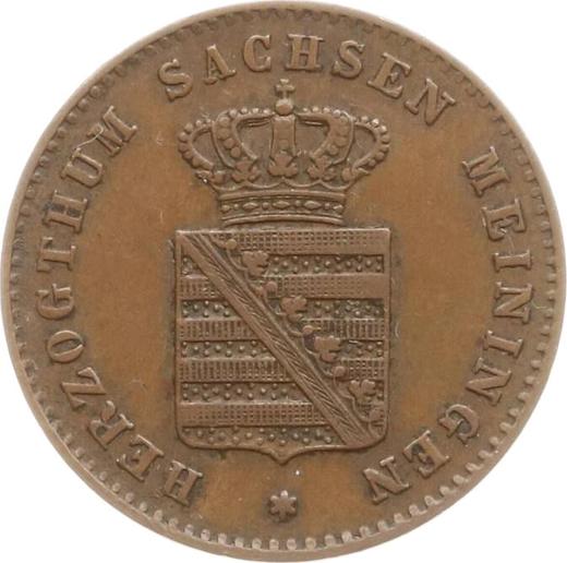 Аверс монеты - 2 пфеннига 1869 года - цена  монеты - Саксен-Мейнинген, Георг II
