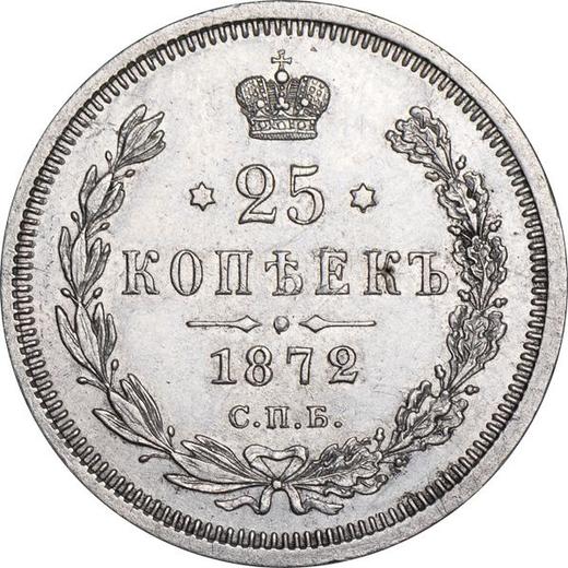 Revers 25 Kopeken 1872 СПБ НІ - Silbermünze Wert - Rußland, Alexander II