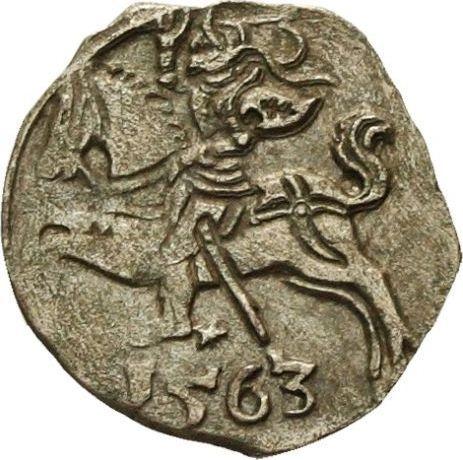Реверс монеты - Денарий 1563 года "Литва" - цена серебряной монеты - Польша, Сигизмунд II Август