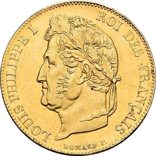 Anverso 20 francos 1847 A "Tipo 1832-1848" París - valor de la moneda de oro - Francia, Luis Felipe I