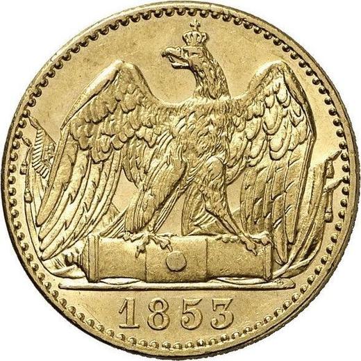 Реверс монеты - 2 фридрихсдора 1853 года A - цена золотой монеты - Пруссия, Фридрих Вильгельм IV
