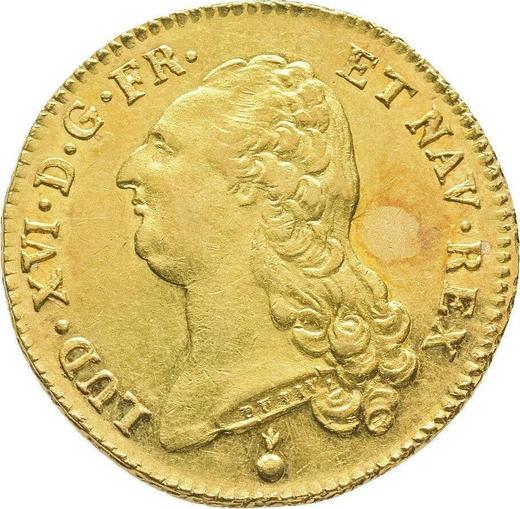 Awers monety - Podwójny Louis d'Or 1790 AA Metz - cena złotej monety - Francja, Ludwik XVI