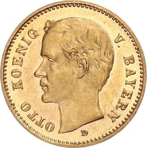 Аверс монеты - 10 марок 1904 года D "Бавария" - цена золотой монеты - Германия, Германская Империя