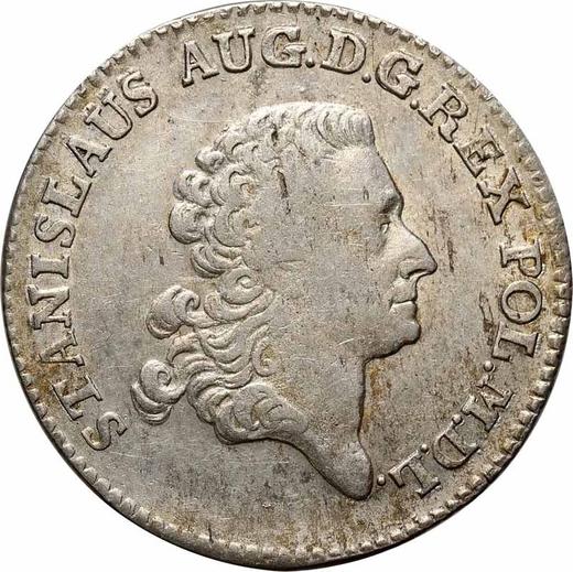 Obverse 1 Zloty (4 Grosze) 1774 AP - Silver Coin Value - Poland, Stanislaus II Augustus