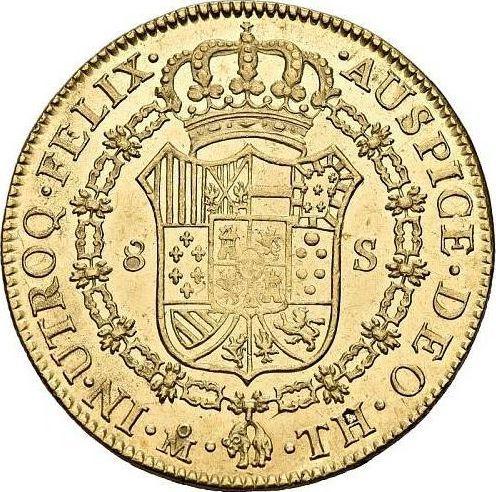 Rewers monety - 8 escudo 1805 Mo TH - cena złotej monety - Meksyk, Karol IV