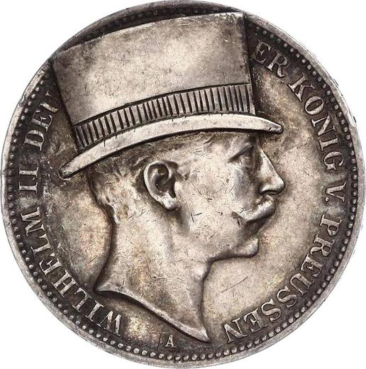 Anverso 3 marcos 1908-1912 A "Prusia" - valor de la moneda de plata - Alemania, Imperio alemán