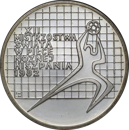 Reverso 200 eslotis 1982 MW JMN "Copa Mundial de Fútbol de 1982" Plata - valor de la moneda de plata - Polonia, República Popular
