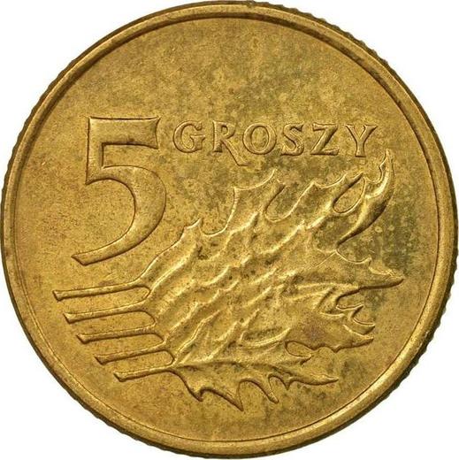 Rewers monety - 5 groszy 2005 MW - cena  monety - Polska, III RP po denominacji
