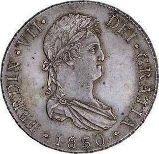 Anverso 8 reales 1830 M AJ - valor de la moneda de plata - España, Fernando VII