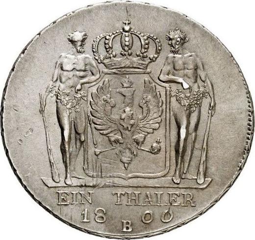 Rewers monety - Talar 1800 B - cena srebrnej monety - Prusy, Fryderyk Wilhelm III