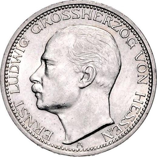 Anverso 3 marcos 1910 A "Hessen" - valor de la moneda de plata - Alemania, Imperio alemán