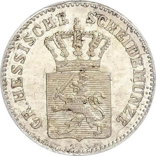 Аверс монеты - 3 крейцера 1865 года - цена серебряной монеты - Гессен-Дармштадт, Людвиг III
