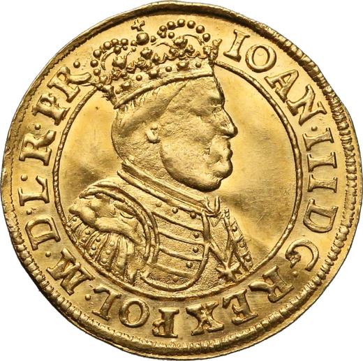Аверс монеты - Дукат 1688 года "Гданьск" - цена золотой монеты - Польша, Ян III Собеский