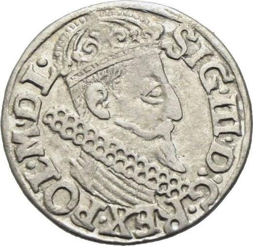 Аверс монеты - Трояк (3 гроша) 1623 года "Краковский монетный двор" - цена серебряной монеты - Польша, Сигизмунд III Ваза