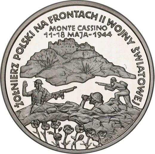 Reverso 200000 eslotis 1994 MW BCH "Batalla de Monte Cassino" - valor de la moneda de plata - Polonia, República moderna