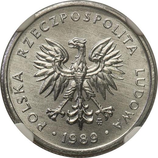 Аверс монеты - 2 злотых 1989 года MW - цена  монеты - Польша, Народная Республика