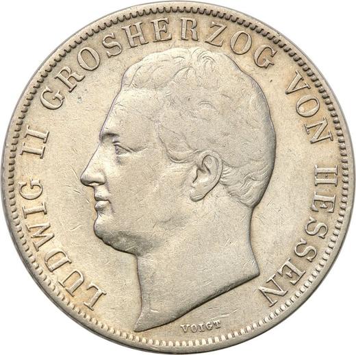 Anverso 1 florín 1842 - valor de la moneda de plata - Hesse-Darmstadt, Luis II