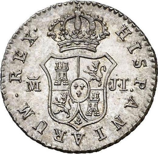 Реверс монеты - 1/2 реала 1833 года M JI - цена серебряной монеты - Испания, Фердинанд VII