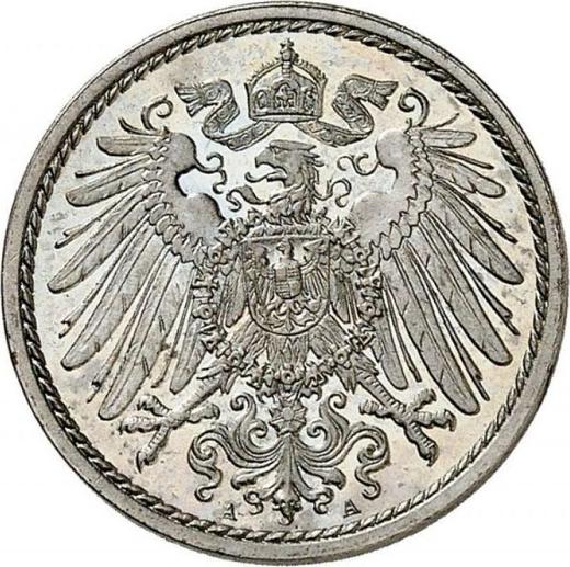 Reverso 5 Pfennige 1909 A "Tipo 1890-1915" - valor de la moneda  - Alemania, Imperio alemán