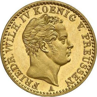 Аверс монеты - 1/6 талера 1849 года A Золото - цена золотой монеты - Пруссия, Фридрих Вильгельм IV