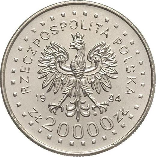 Avers 20000 Zlotych 1994 MW ANR "Kościuszko-Aufstand" - Münze Wert - Polen, III Republik Polen vor Stückelung
