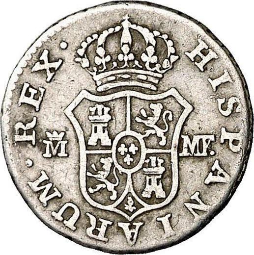 Реверс монеты - 1/2 реала 1791 года M MF - цена серебряной монеты - Испания, Карл IV