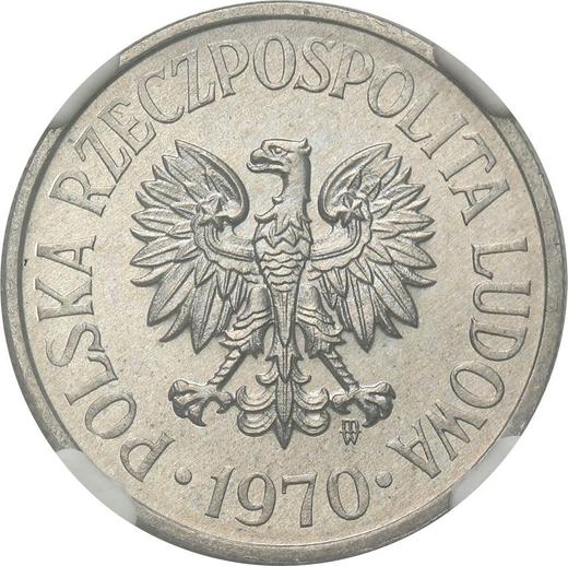 Аверс монеты - 50 грошей 1970 года MW - цена  монеты - Польша, Народная Республика