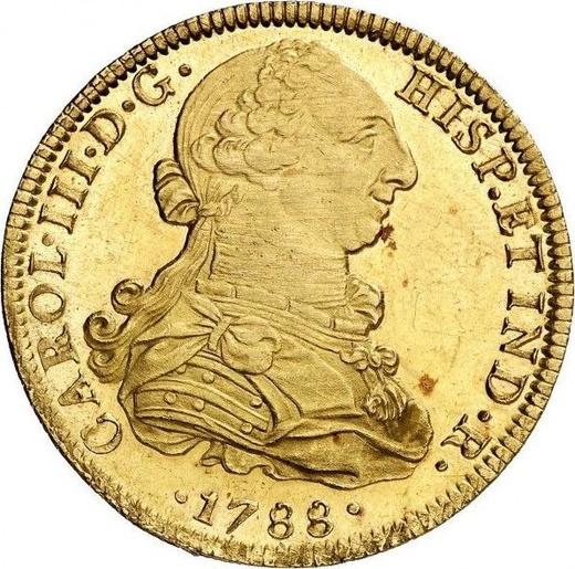 Anverso 8 escudos 1788 Mo FM - valor de la moneda de oro - México, Carlos III