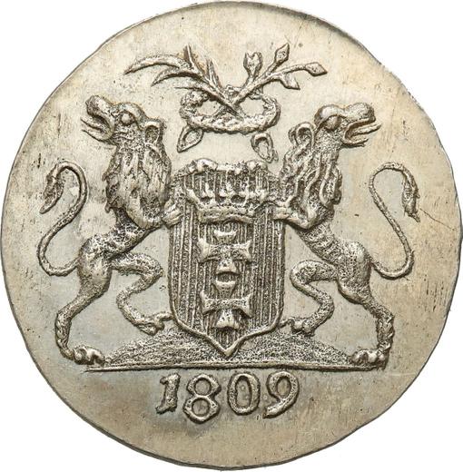 Awers monety - 1 grosz 1809 M "Danzig" Srebro - cena srebrnej monety - Polska, Wolne Miasto Gdańsk