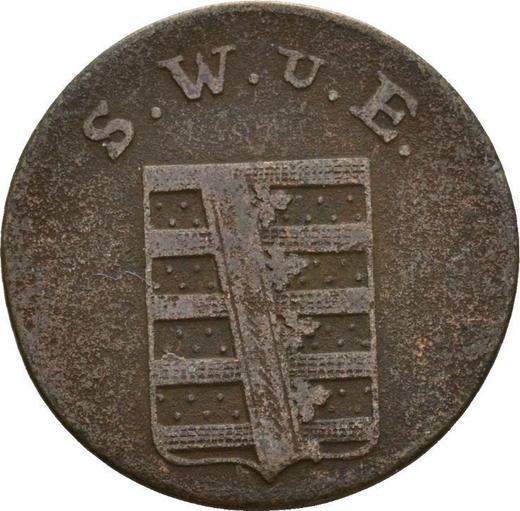 Аверс монеты - 1 пфенниг 1813 года - цена  монеты - Саксен-Веймар-Эйзенах, Карл Август